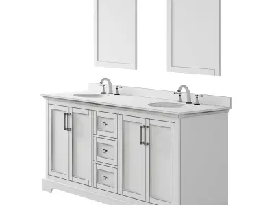 OVE Emma 72 Dark Charcoal Vanity 3D model