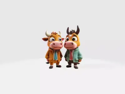 Working like a cow or a horse to make a living 3D model