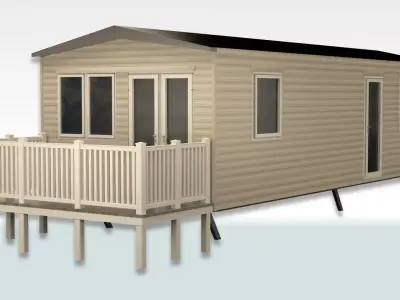 Static Caravan ABI SUMMERHOUSE Style UK Mobile Home Trailer Low-poly 3D model