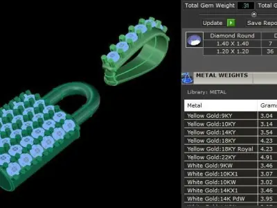 Diamond Lock Pendant 3D print model