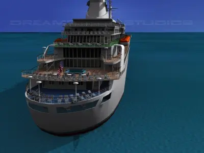 Cruise Ship Pacific Princess 3D model