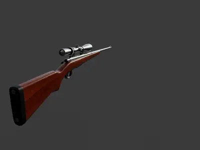 Hunting Rifle Game Ready 3D model