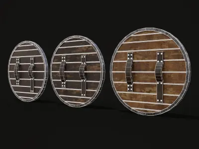 Nordic Wild Steed Shield Low-poly 3D model