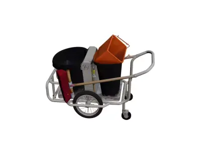 Street Sweeper Cart Road Cleaning Utility Vehicle 3D model