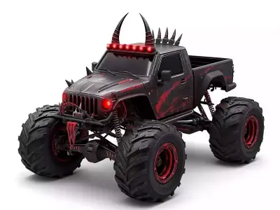 Demonic Possessed Monster Truck Collection 3D Models 3D Model Pack