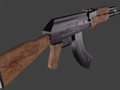 AK-47 ak - rifle Free low-poly 3D model shop