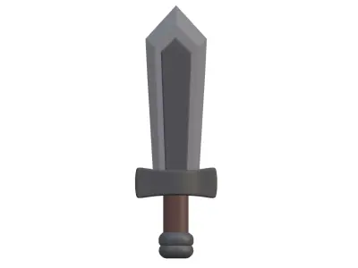 Simple Stylized Sword Low-poly 3D model