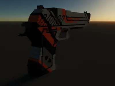 Desert Eagle Asimov Low-poly 3D model