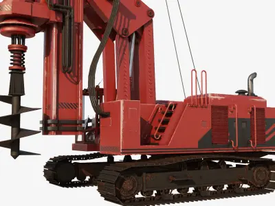 Drilling Rig Game Ready Low-poly 3D model