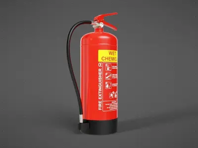 Wet Chemical Fire Extinguisher 3D model buy