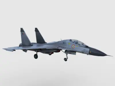Sukhoi Su-30 MKI Low-poly 3D model