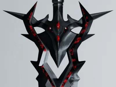 Inferno Blade - Low Poly Demonic Sword Low-poly 3D model