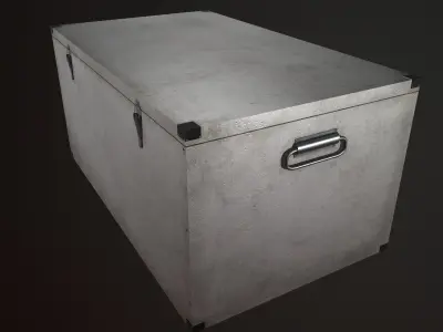 Metal box Low-poly 3D model buy