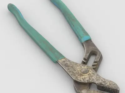 Wrench High Poly pliers 3D model