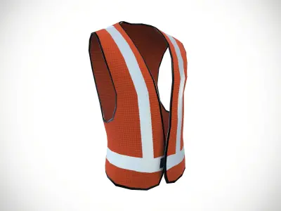 Safety jacket Low-poly 3D model