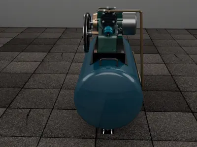 Air Compressor  Low-poly 3D model