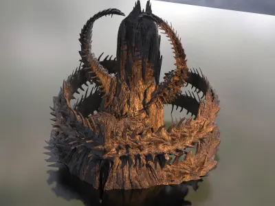 Ancient Drake tail mountain 2  3D model