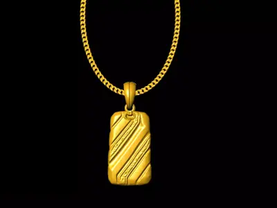 Dog tag pendant charms - one inch pendant 3D print model