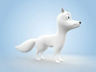 Arctic fox 3D model