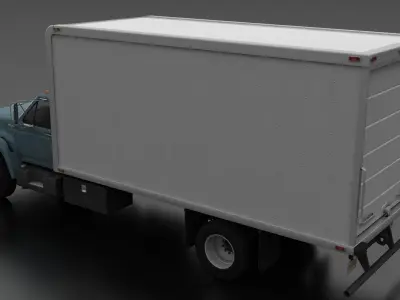 F-Series F-700 Box Truck 1995 Low-poly 3D model