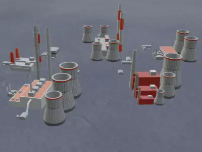 factory Low-poly 3D model purchase