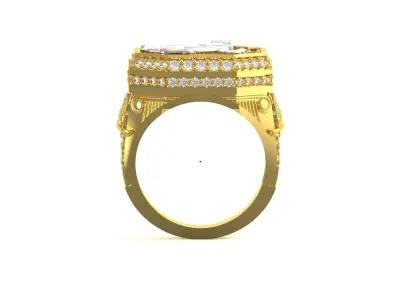 takht jamshid man gold ring  mr0001 3D print model