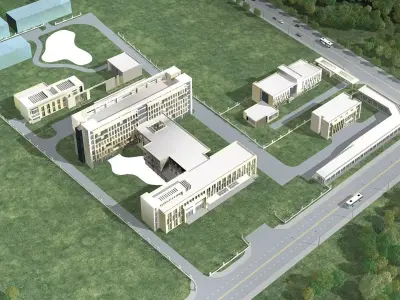 Hospital Building 3D model 26