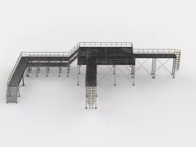 Modular industrial platform  3D model