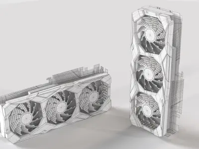 Nvidia GIGABYTE RTX 2070 Graphics Video Card 3D model