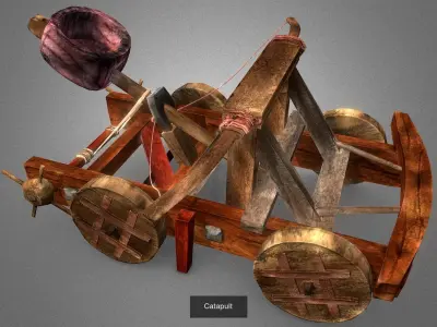 Medieval Close Combat and Ballistic Weaponry LowPolys  3D Model Pack