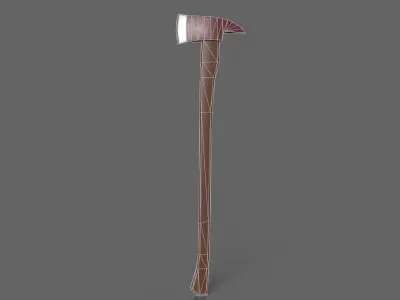 PBR Fire Axe V1c Low-poly 3D model