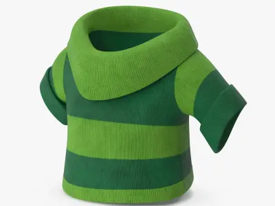 Cartoon Short Sleeve Sweater Green 3D model