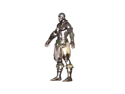 Realistic Tribal Warrior 3D Character Game Ready Model 3D model