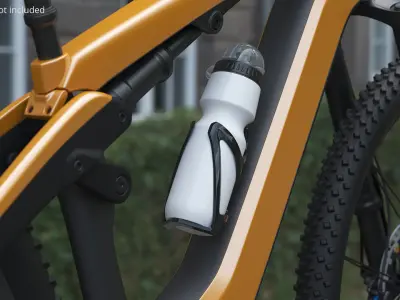 Cycling Sports Bottle Mounted Holder White 3D model