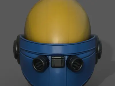 Helmet scifi military combat 3d model low poly  Low-poly 3D model buy