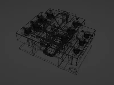 3 phase contactor  Low-poly 3D model