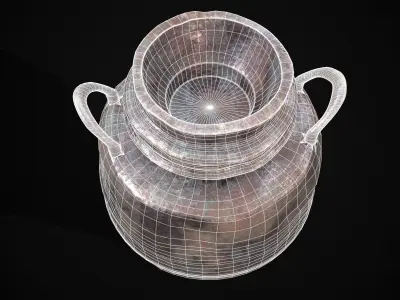 Antique Metal Jug Low-poly 3D model