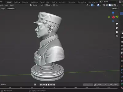 North Korea Special Operations Forces Chess Piece 3D print model