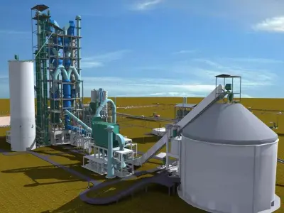 Cement Plant Free 3D model purchase