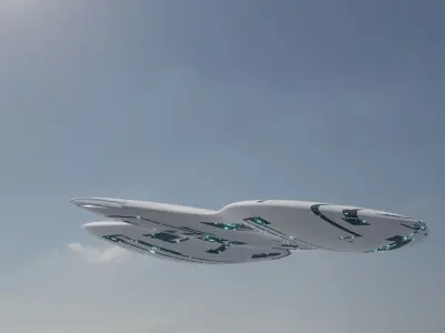 Sci Fi Aircraft jet 3D model