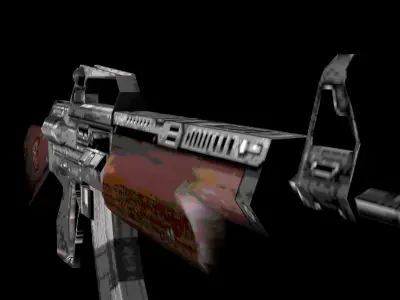 Old School Rifle Low-poly 3D model