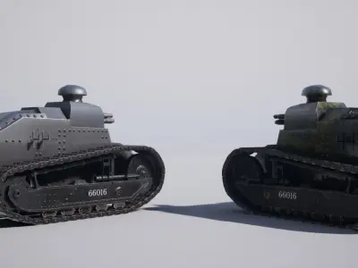 Military Tank Low-poly 3D model purchase