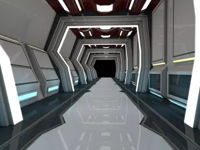 Sci Fi Corridor 3D model purchase