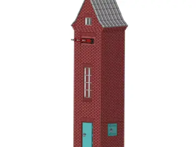 Brick Transformer Tower 1-120 resin 3D print model