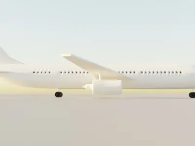 Airplane Low-poly 3D model