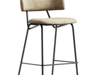 Avignon half-bar chair from DH Low-poly 3D model