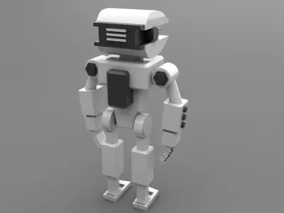 Robot Low-poly 3D model 28