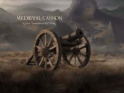 Medieval Cannon 3D model