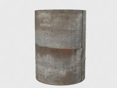 oil drum  Low-poly 3D model