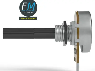 Single turn potentiometer 3D model